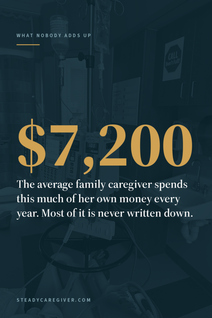 What family caregiving actually costs each year, about $7,200 of her own money